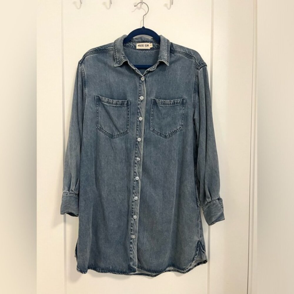Malibu Bum Denim Long-Sleeve Button up Shirt